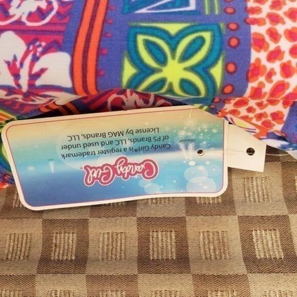 Girls Swimwear Tankini 2 piece Yellow Graphic Ruffle Toddler Size 4-5 NWT - Picture 6 of 6